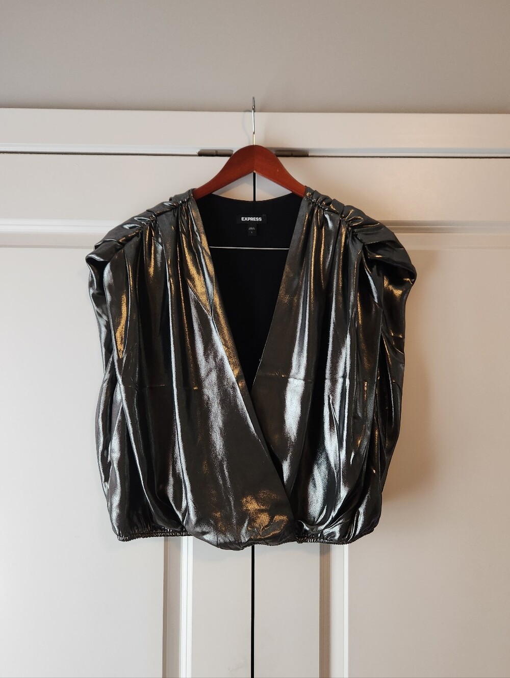 Metallic surplice Vest